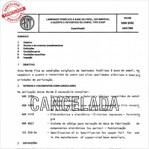 Laminado fenólico a base de papel, estampável a quente e revestido de cobre, tipo XXXP