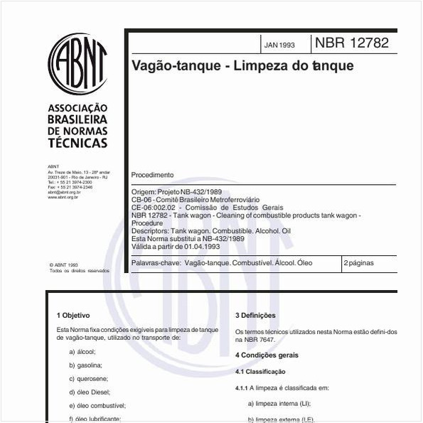 Vagão-tanque - Limpeza do tanque - Procedimento