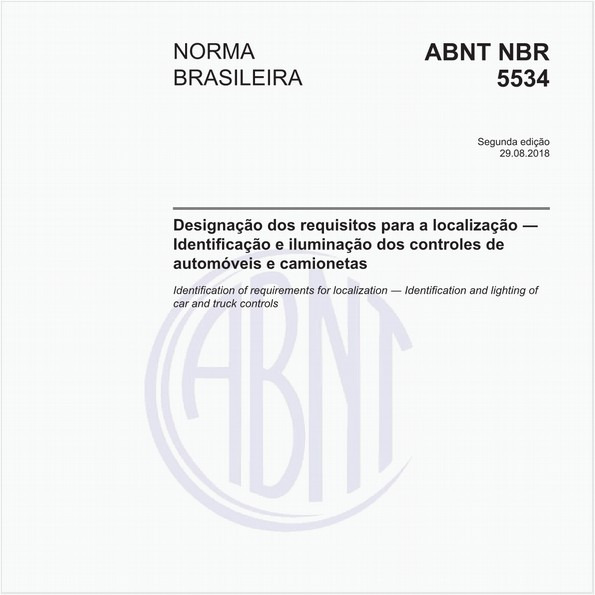 Designação dos requisitos para a localização - Identificação e iluminação dos controles de automóveis e camionetas