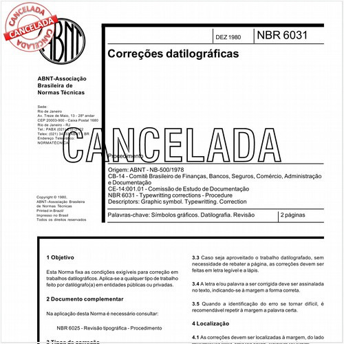Correções datilográficas