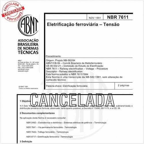 Eletrificação ferroviária - Tensão