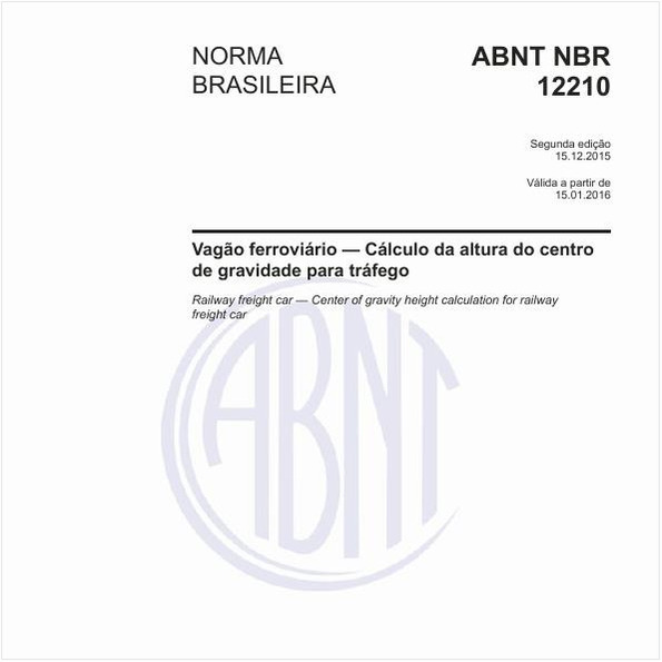 Vagão ferroviário — Cálculo da altura do centro de gravidade para tráfego
