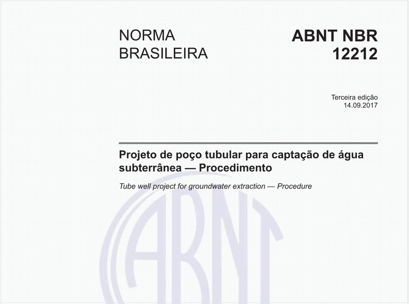 Projeto de poço tubular para captação de água subterrânea — Procedimento