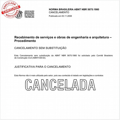 Recebimento de serviços e obras de engenharia e arquitetura