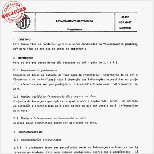 Levantamento geotécnico