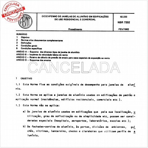 Desempenho de janelas de alúmínio em edificação de uso residencial e comercial