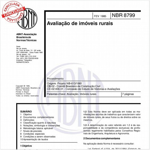 Avaliação de imóveis rurais