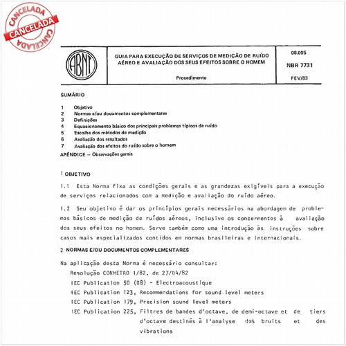 Guia para execução de serviços de medição de ruído aéreo e avaliação dos seus efeitos sobre o homem