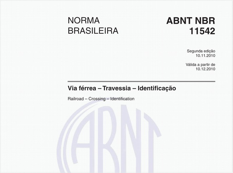 Via férrea - Travessia - Identificação