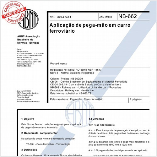 Aplicação de pega-mão em carro ferroviário
