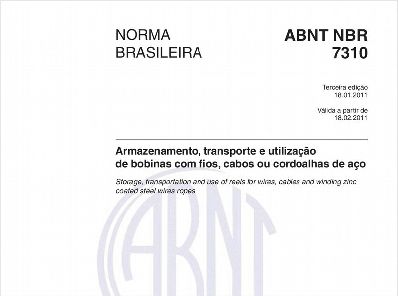 Armazenamento, transporte e utilização de bobinas com fios, cabos ou cordoalhas de aço