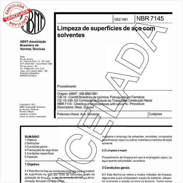 Limpeza de superfícies de aço com solventes