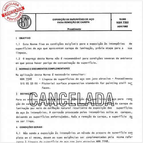 Exposição de superfícies de aço para remoção de carepa