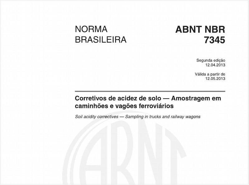 Corretivos de acidez de solo — Amostragem em caminhões e vagões ferroviários