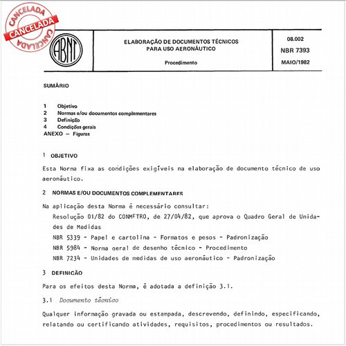 Elaboração de documentos técnicos para uso aeronáutico
