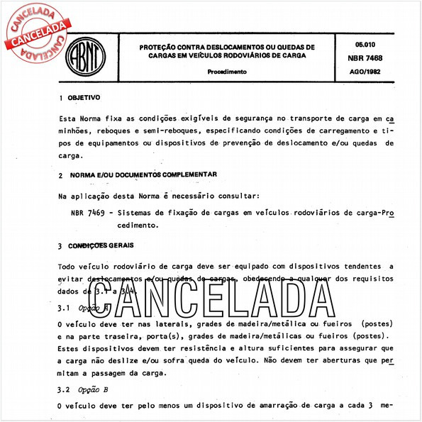 Proteção contra deslocamento ou quedas de cargas em veículos rodoviário de carga