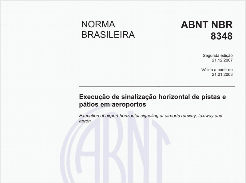 Execução de sinalização horizontal de pistas e pátios em aeroportos