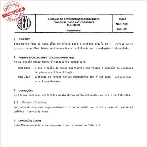 Sistemas de revestimentos protetores com finalidade anticorrosiva - Alquidico