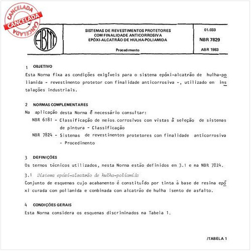 Sistemas de revestimentos protetores com finalidade anticorrosiva - Epóxi-alcatrão de hulha-poliamida