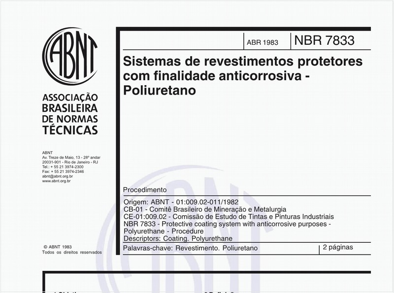 Sistemas de revestimentos protetores com finalidade anticorrosiva - Poliuretnao