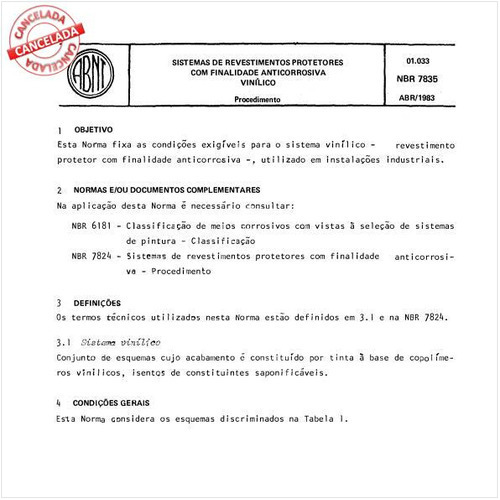 Sistemas de revestimentos protetores com finalidade anticorrosiva - Vinílico