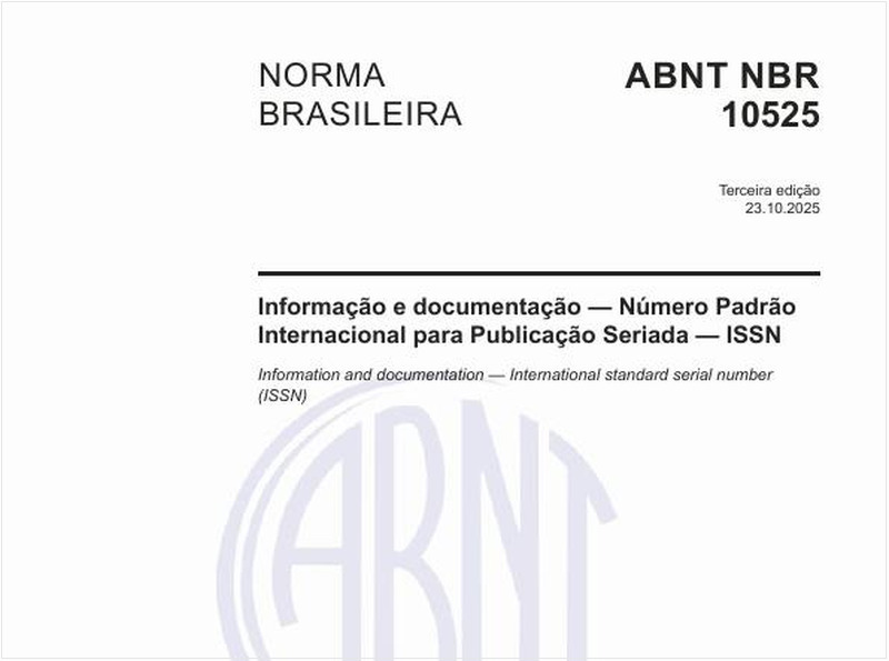 Informação e documentação — Número Padrão Internacional para Publicação Seriada — ISSN