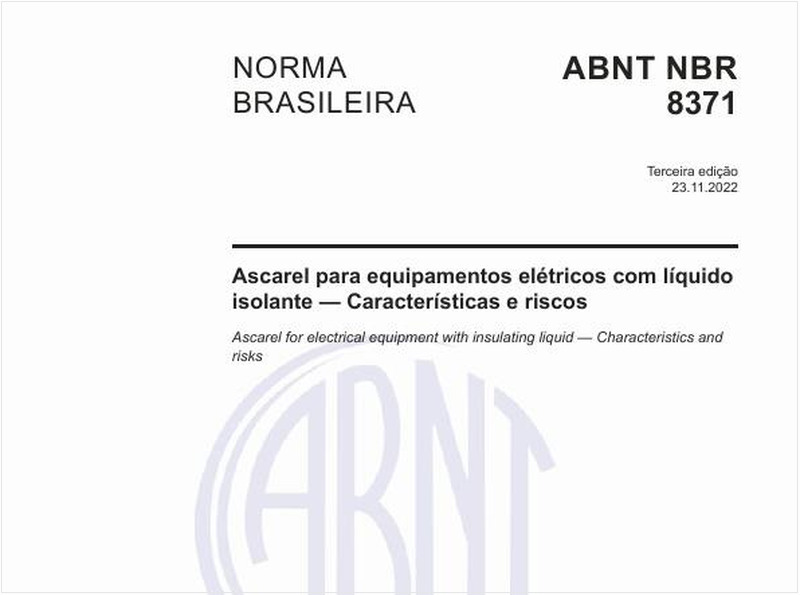 Ascarel para equipamentos elétricos com líquido isolante - Características e riscos
