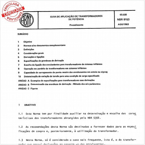 Guia de aplicação de transformadores de potência