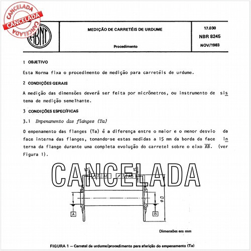 Medição de carretéis de urdume