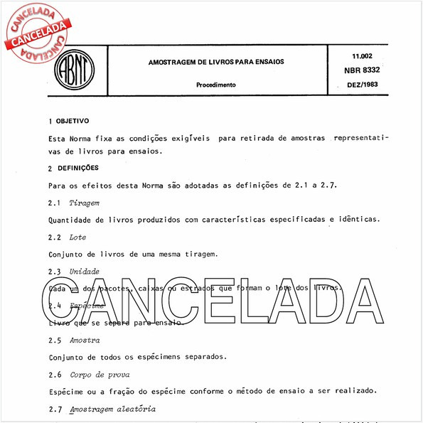 Amostragem de livros para ensaios