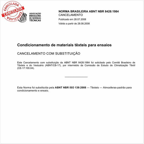 Condicionamento de materiais têxteis para ensaios