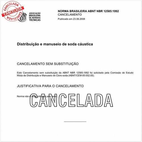 Distribuição e manuseio de soda cáustica