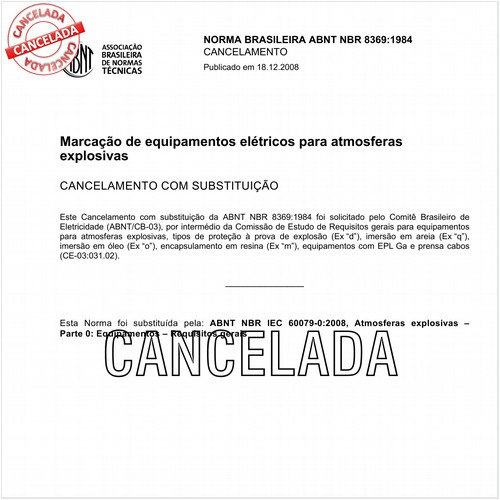 Marcação de equipamentos elétricos para atmosferas explosivas