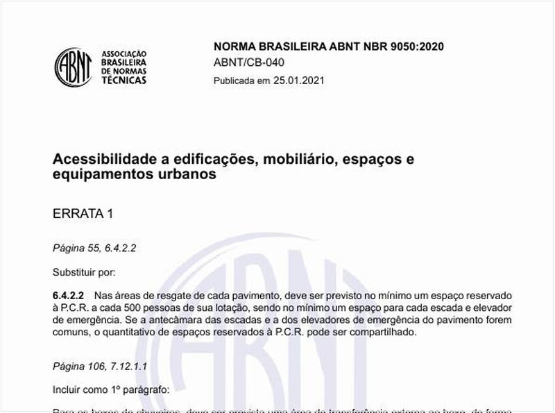 Acessibilidade a edificações, mobiliário, espaços e equipamentos urbanos