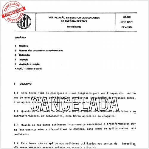 Verificação em serviço de medidores de energia reativa