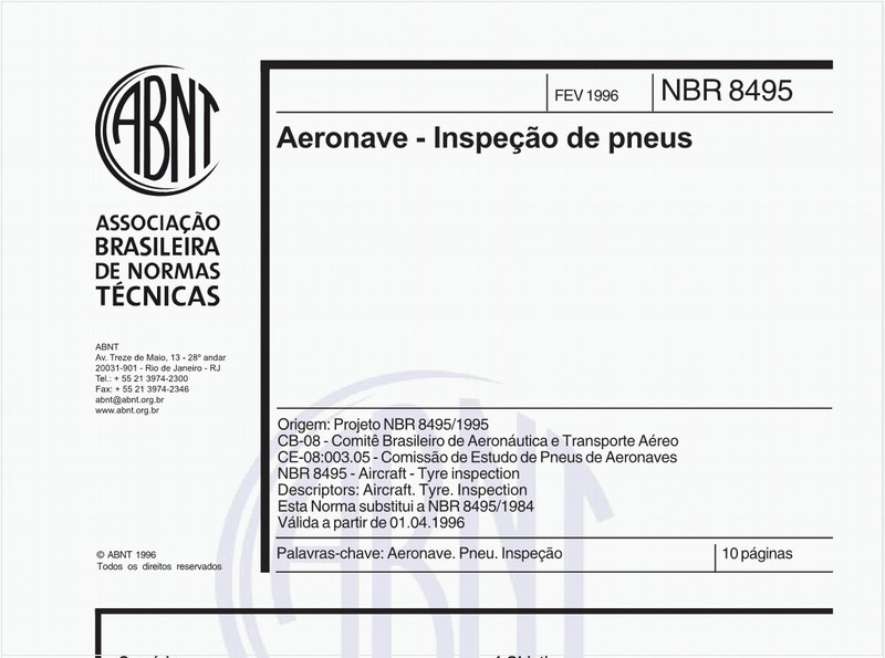 Aeronave - Inspeção de pneus
