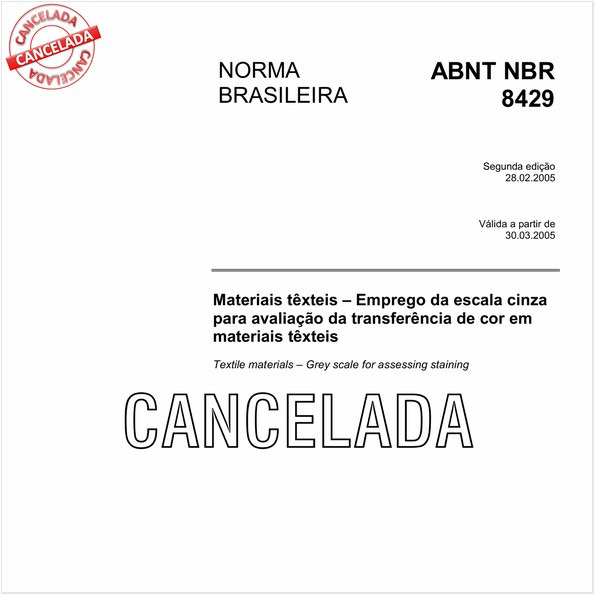 Materiais têxteis - Emprego da escala cinza para avaliação da transferência de cor em materiais têxteis
