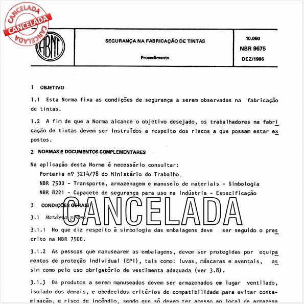 Segurança na fabricação de tintas