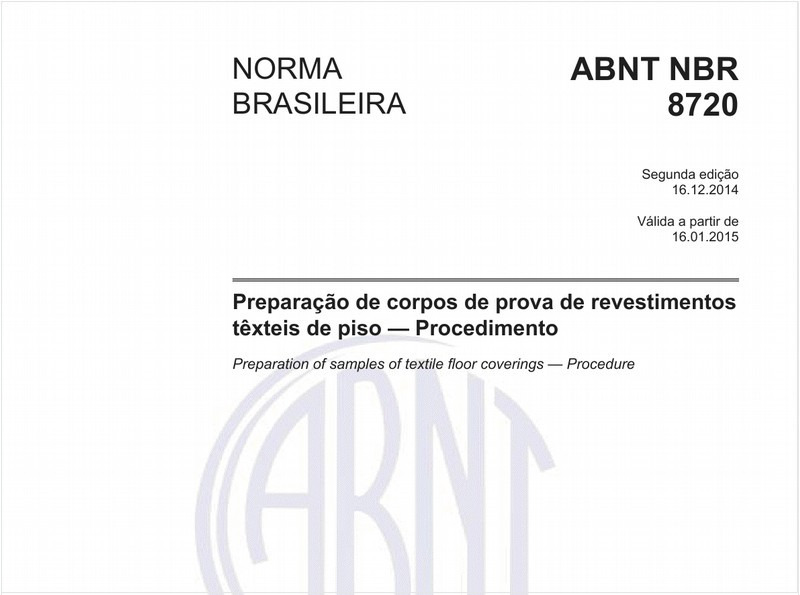 Preparação de corpos de prova de revestimentos têxteis de piso — Procedimento