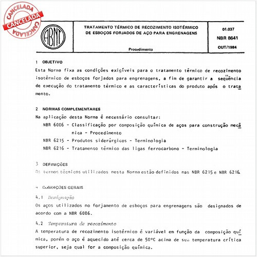 Tratamento térmico de recozimento isotérmico de esboços forjados de aço para engrenagens