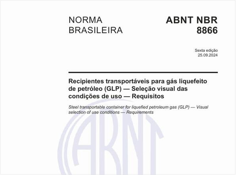Recipientes transportáveis para gás liquefeito de petróleo (GLP) — Seleção visual das condições de uso — Requisitos