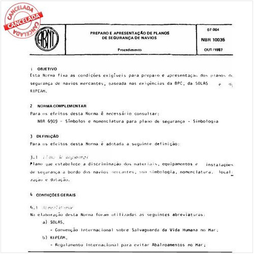 Preparo e apresentação de planos de segurança de navios