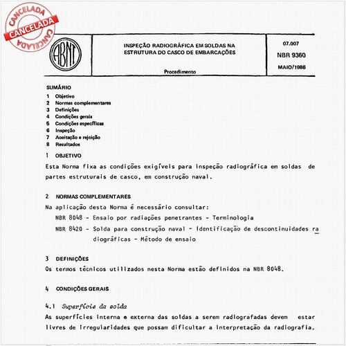 Inspeção radiográfica em soldas na estrutura do casco de embarcações