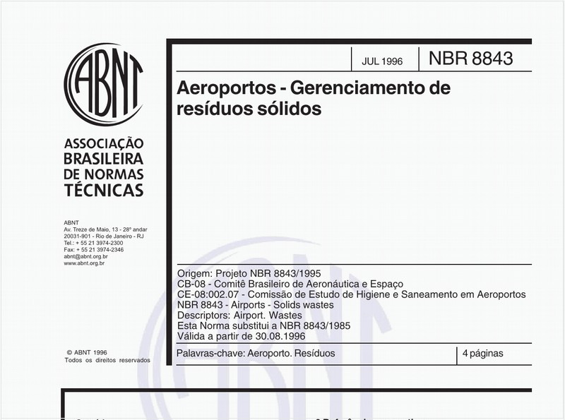 Aeroportos - Gerenciamento de resíduos sólidos