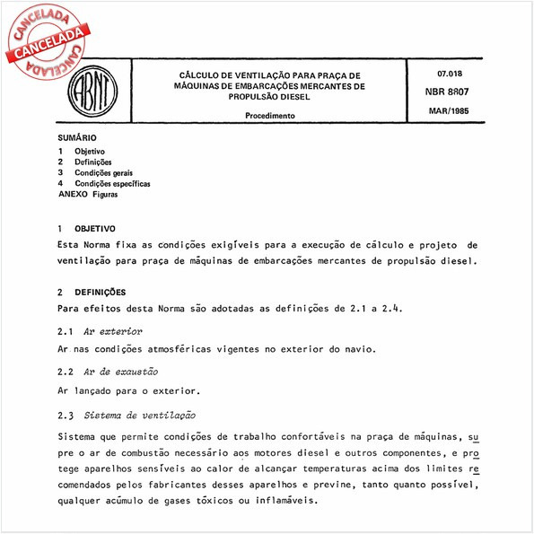 Cálculo da ventilação para praça de máquinas de embarcações mercantes de propulsão diesel