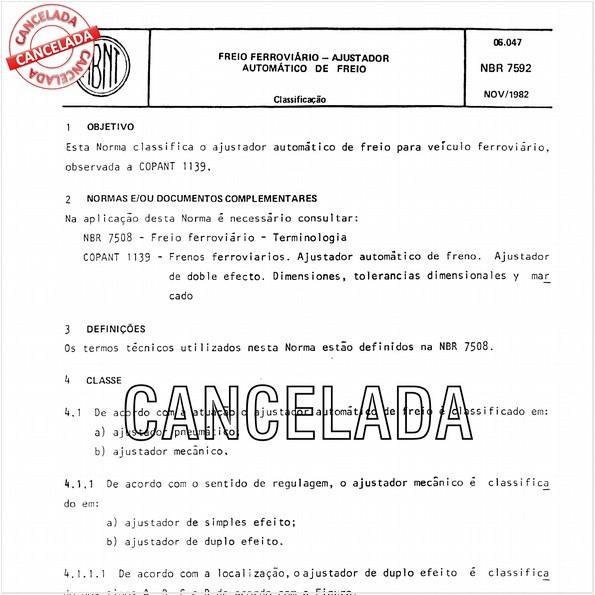 Freio ferroviário - Ajustador automático de freio