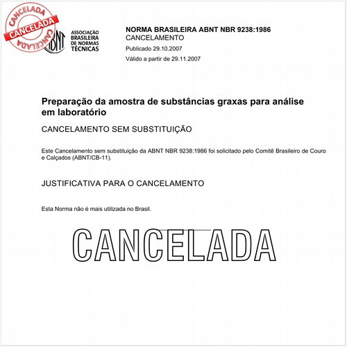 Preparação da amostra de substâncias graxas para análise em laboratório