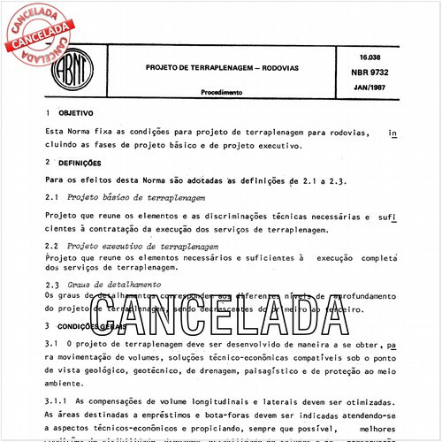 Projeto de terraplenagem - Rodovias