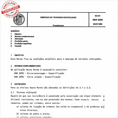 Emprego de terrenos reforçados