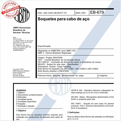 Soquetes para cabo de aço